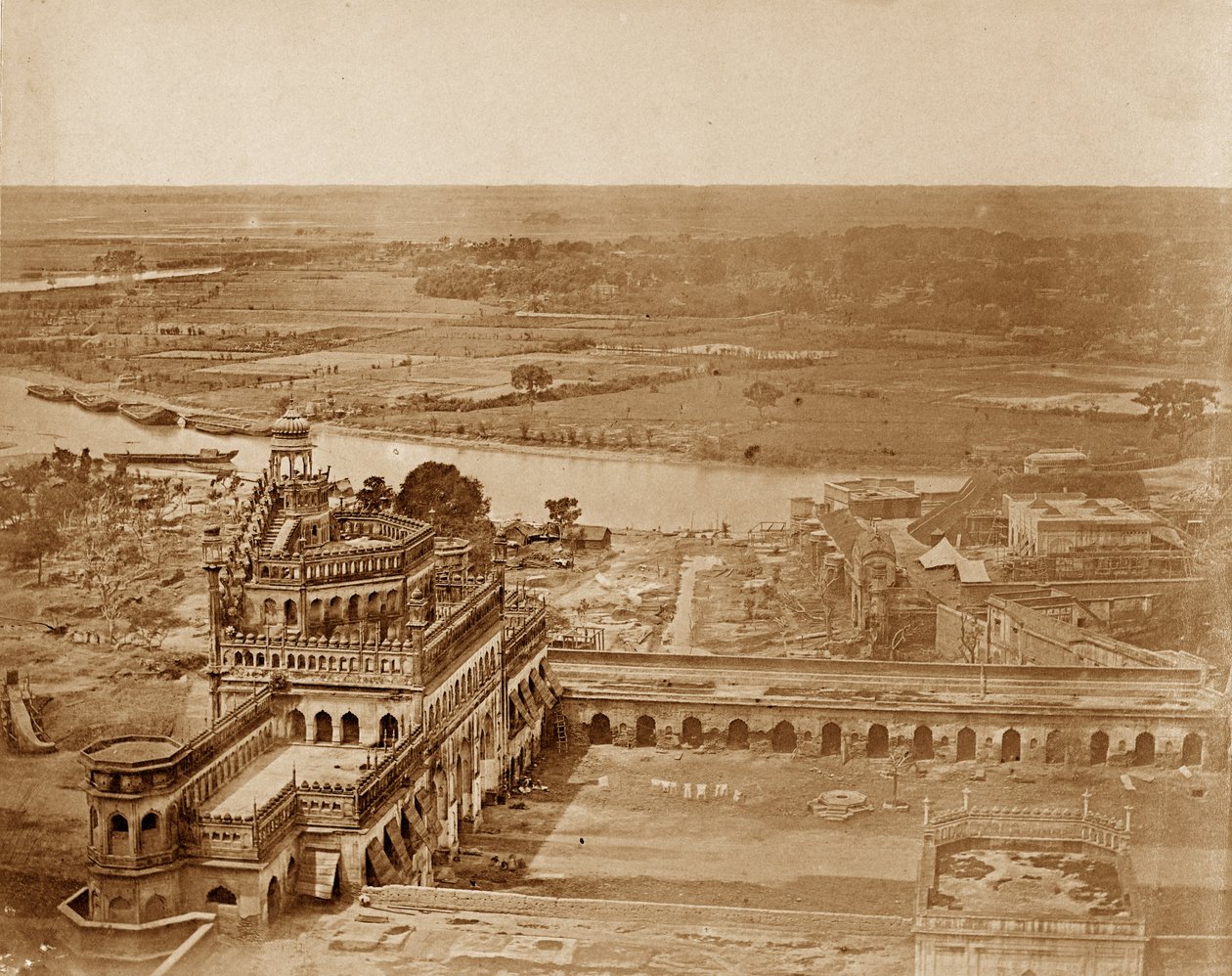 Panorama di MachiBoran, Lucknow da Felice Beato