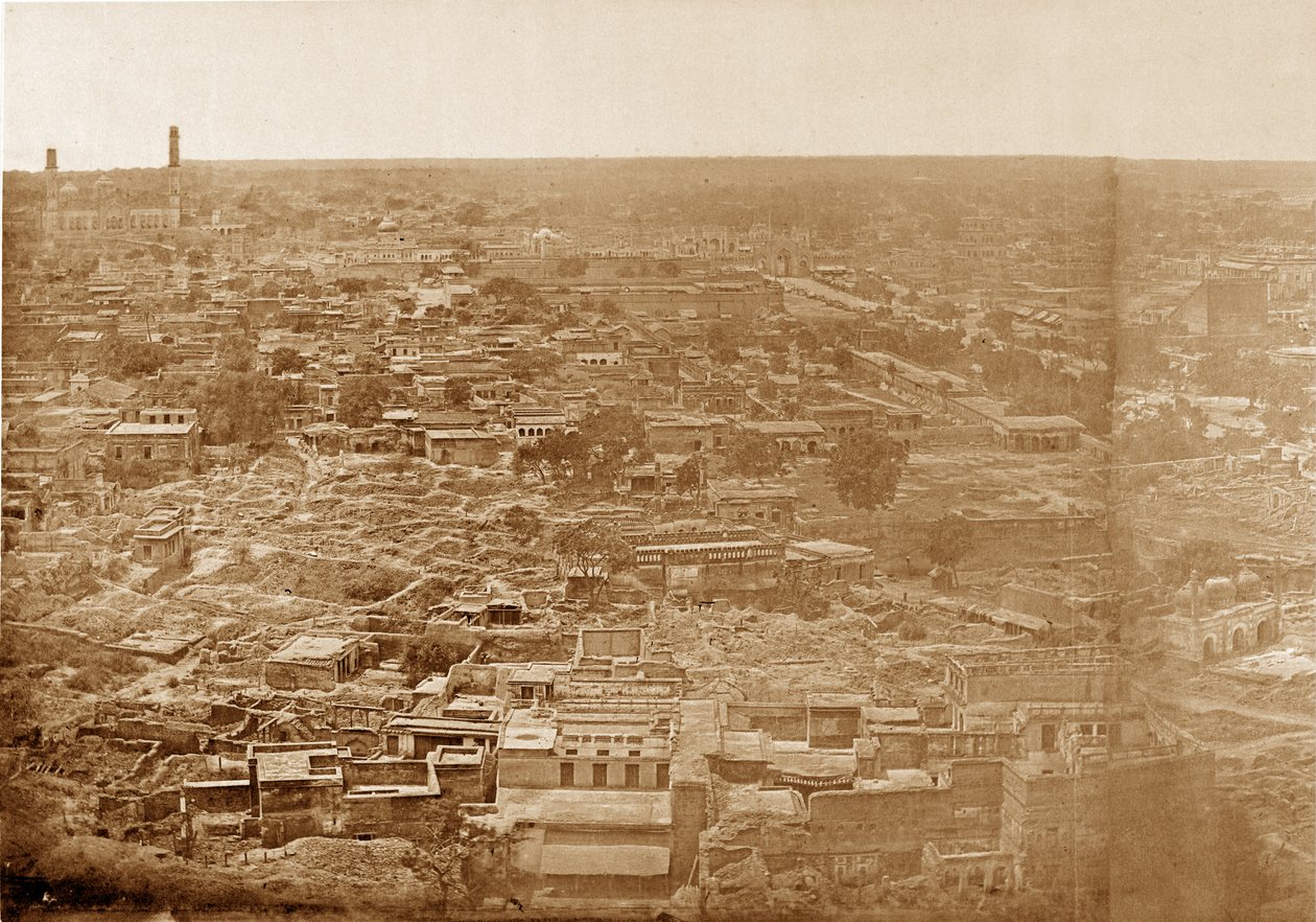 Panorama di MachiBoran, Lucknow da Felice Beato
