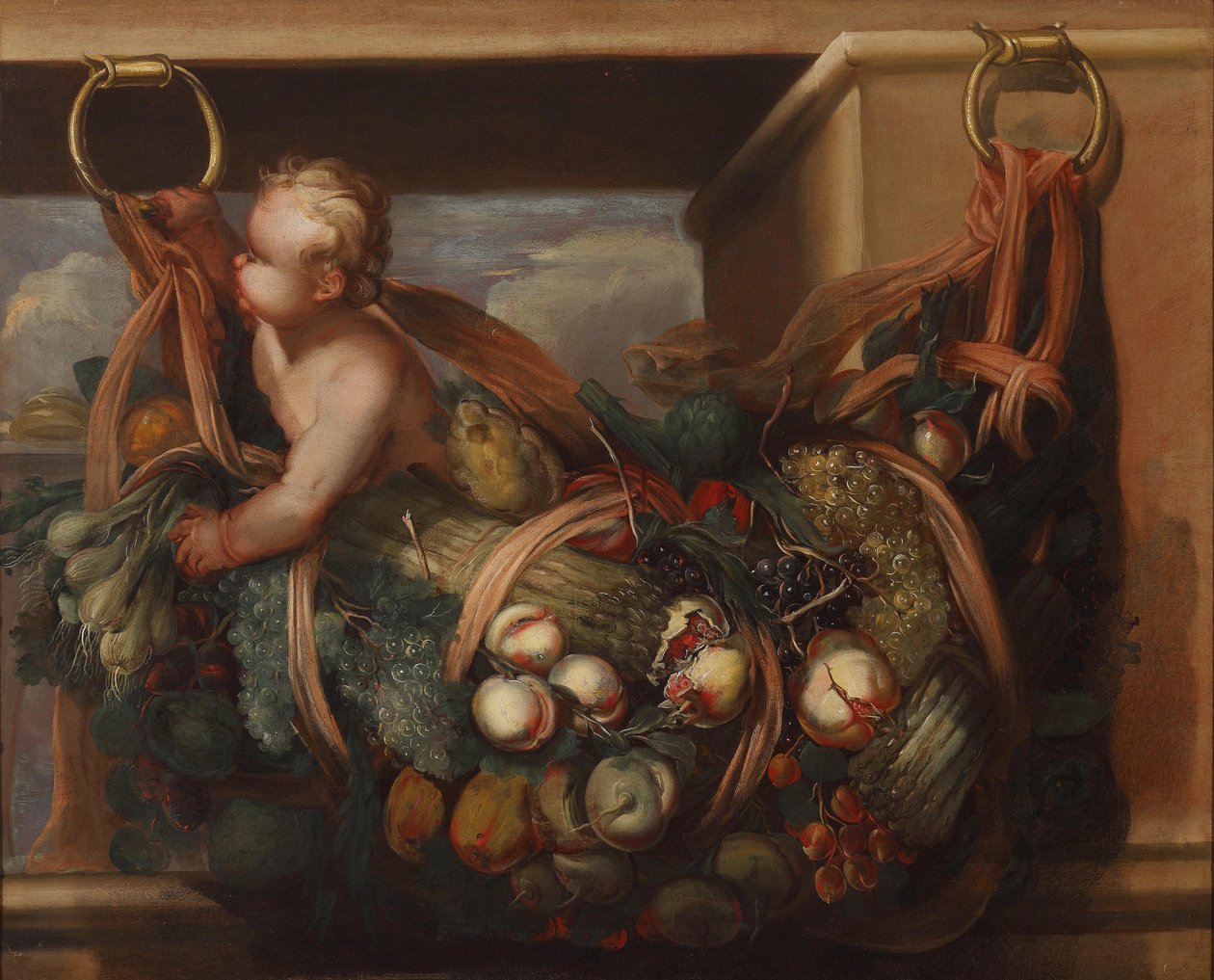 Putto con una ghirlanda di frutti da Felice Fortunato Biggi