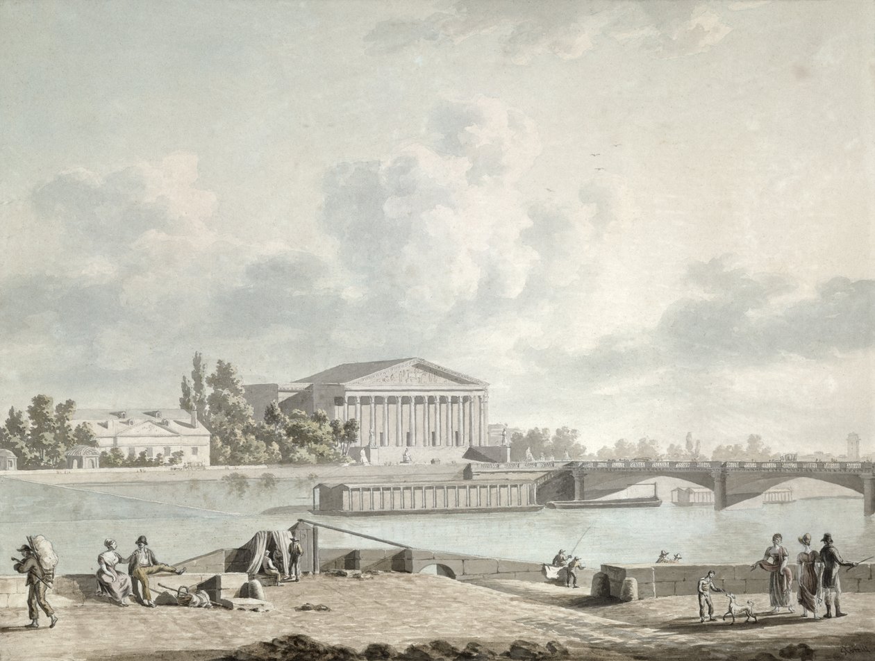 Il Pont de la Concorde e la facciata del Corps Legislatif, c.1809 da Felice Marie Ferdinand Storelli