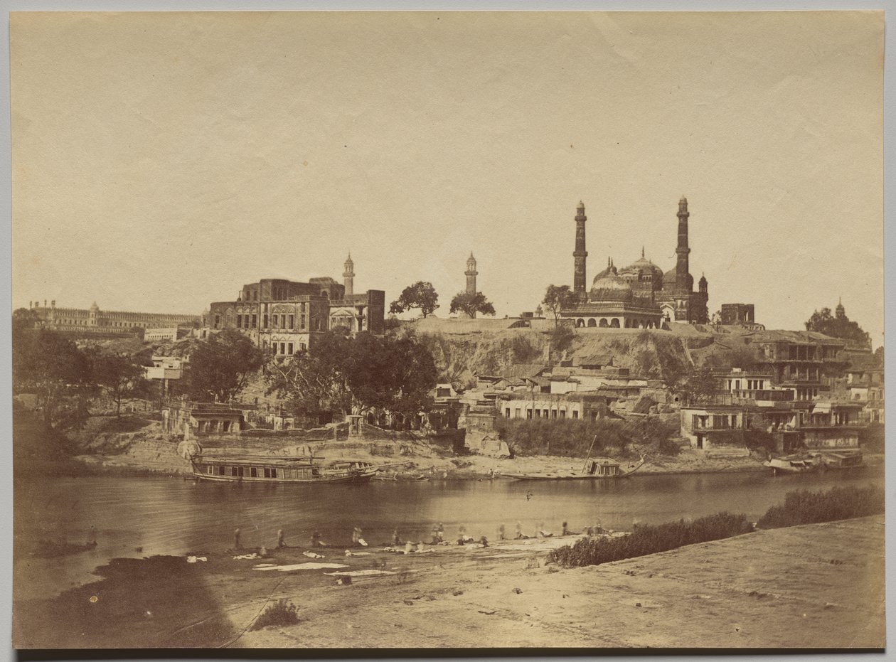 Il Forte Muchee Bhawan e il Fiume Gomti visti dal Ponte di Pietra da Felice A. Beato