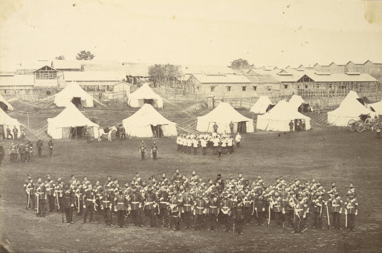 Ritratto di Gruppo del Battaglione dei Marines Reali da Felice Beato