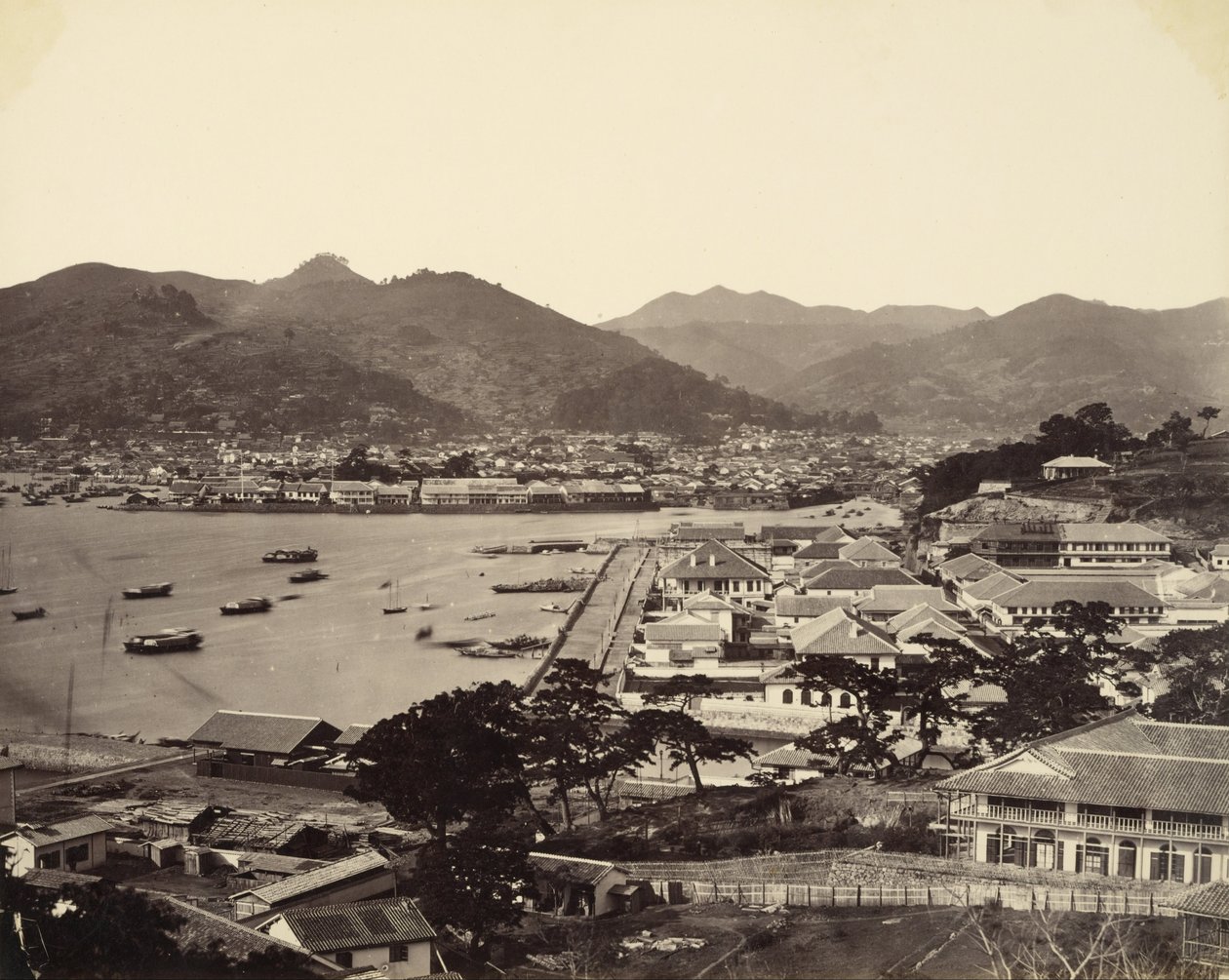Vista Panoramica Parziale di Nagasaki da Felice Beato