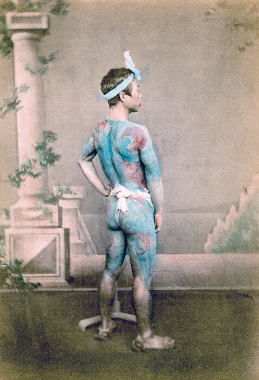 Sposo giapponese tatuato betto, Giappone, 1882 da Felice Beato