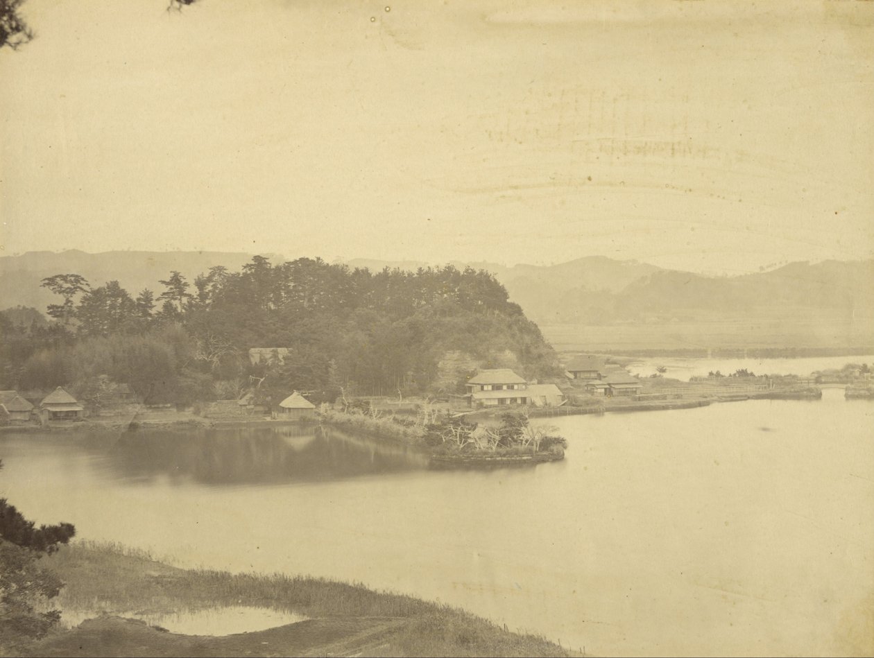 Casa da Tè a Kanazawa, Baia di Hirakata da Kyurantei da Felice Beato