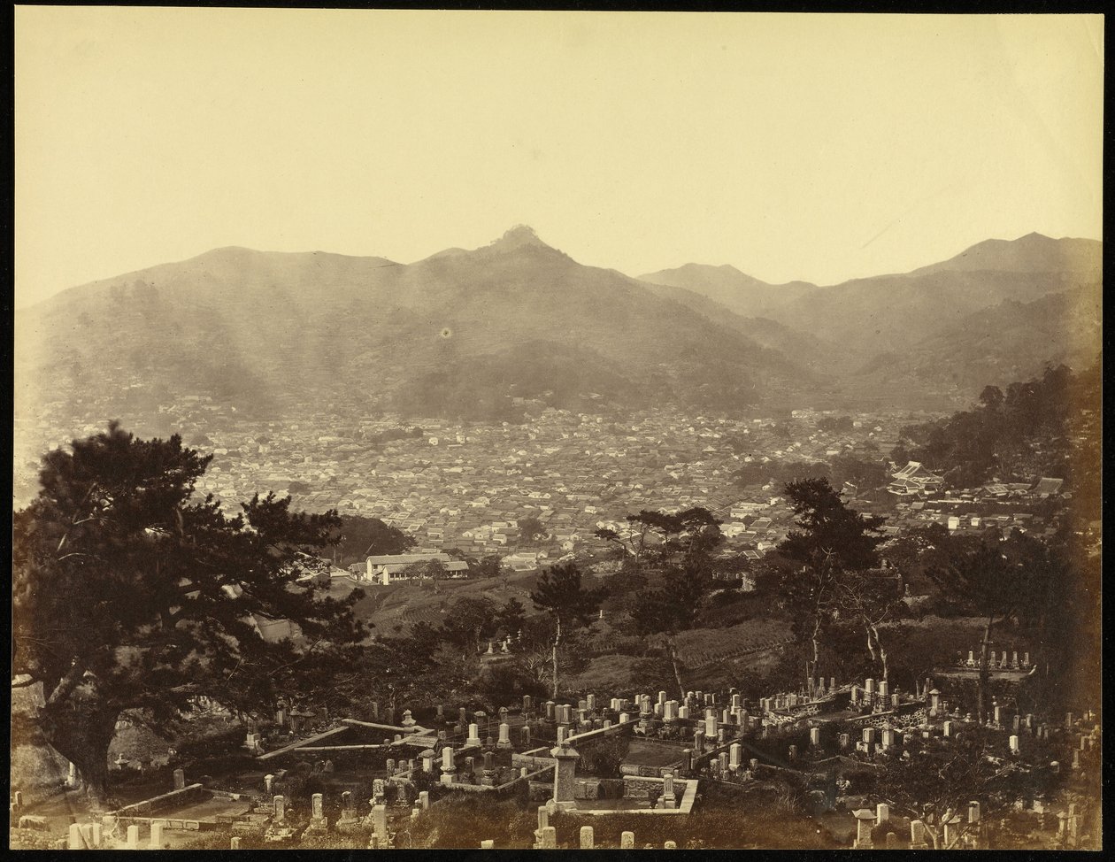 Vista di Nagasaki dalla collina della batteria da Felice Beato