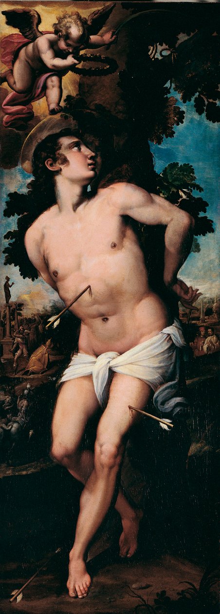 Il martirio di San Sebastiano Dipinto di Felice Riccio detto Brusasorzi (1539-1605) XVI secolo Collezione privata da Felice Brusasorci