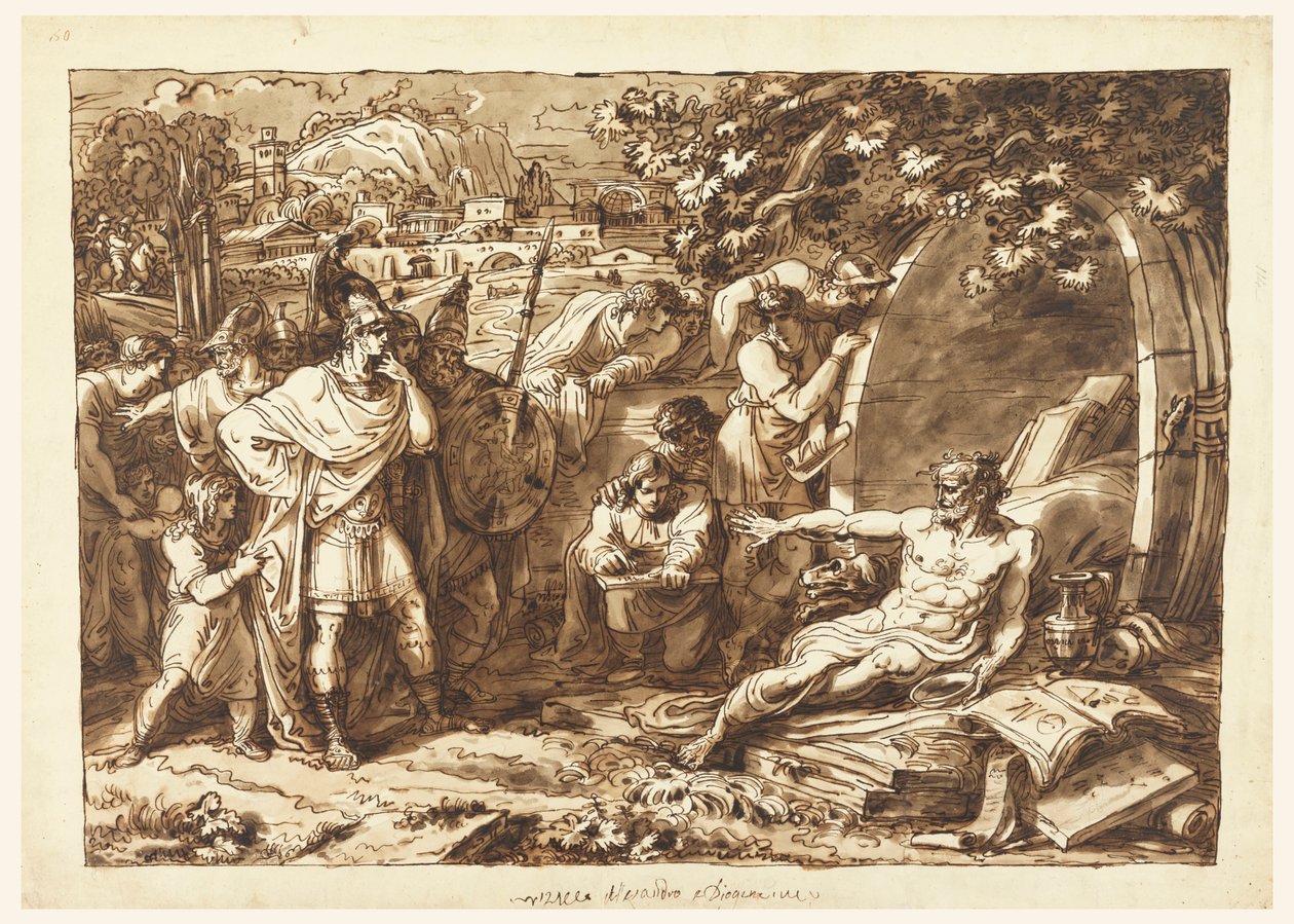 Alessandro Magno e Diogene da Felice Giani
