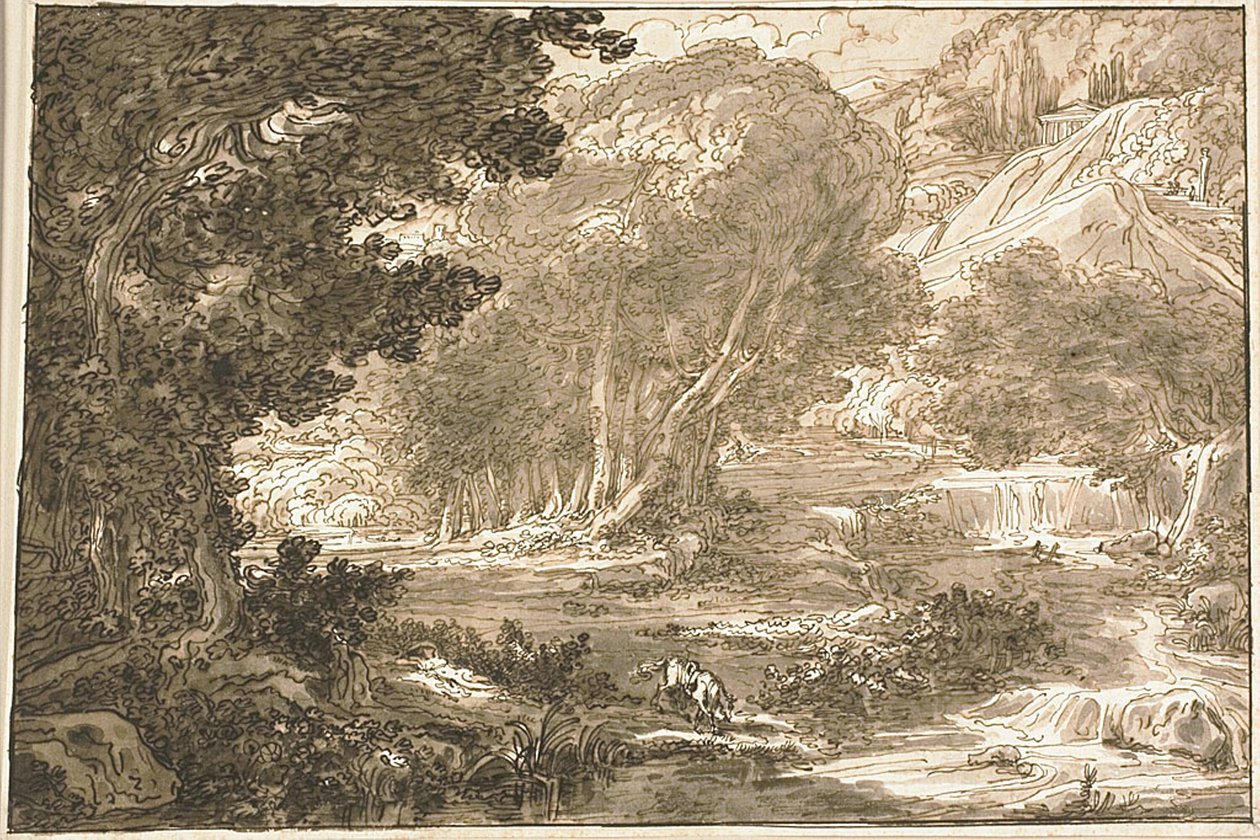 Angelica riposa sotto un albero, da Orlando Furioso da Felice Giani