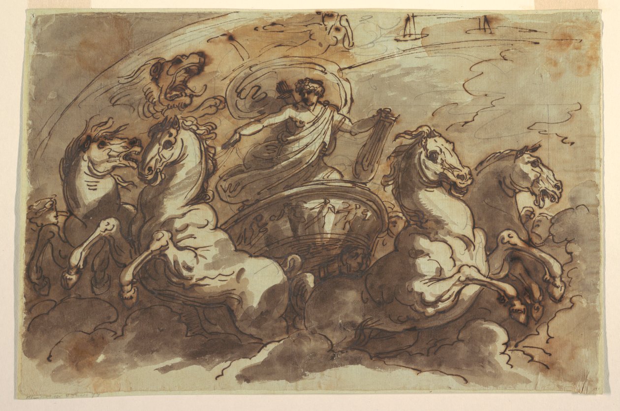 Apollo che Guida il Carro del Sole, per la Sala di Apollo e Diana, Palazzo Bianchetti, Bologna da Felice Giani