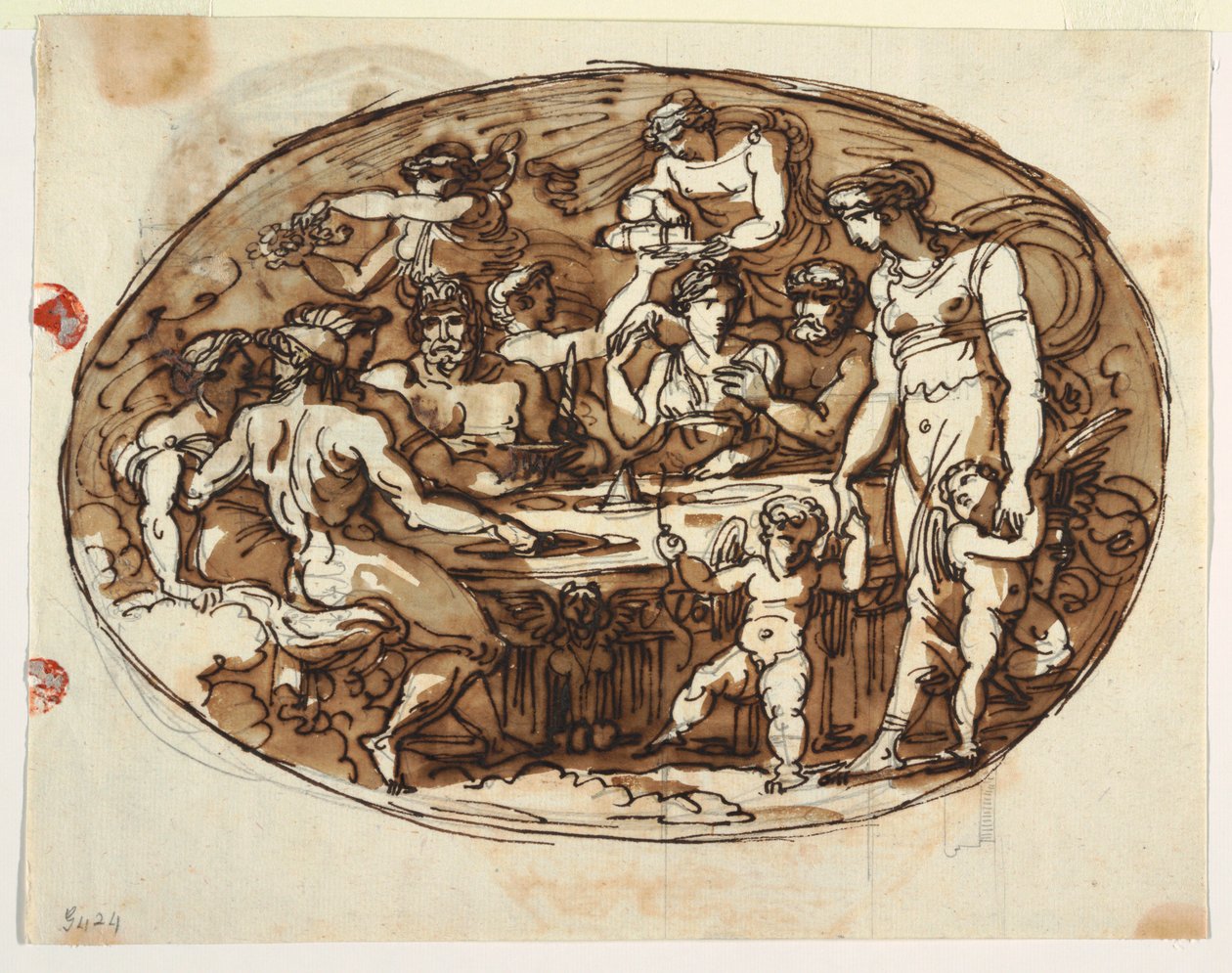 Banchetto degli dei, variante per la Sala di Pranza, Palazzo Guarini, Forlì da Felice Giani