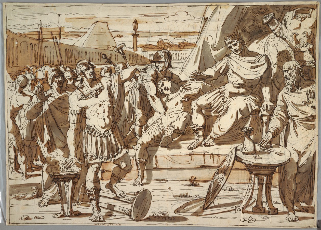 Caio Muzio Scevola e Porsenna da Felice Giani