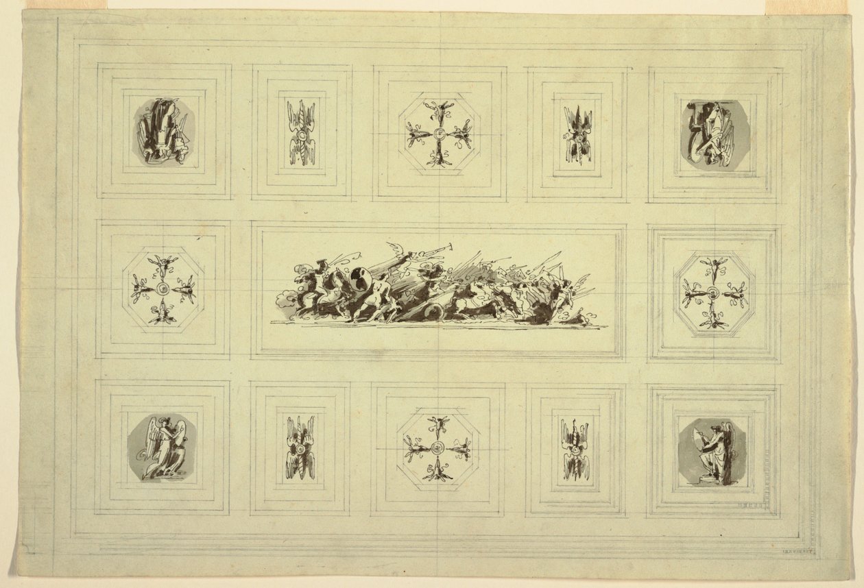 Armadio a soffitto dedicato alla guerra, Palazzo del Quirinale, Roma da Felice Giani