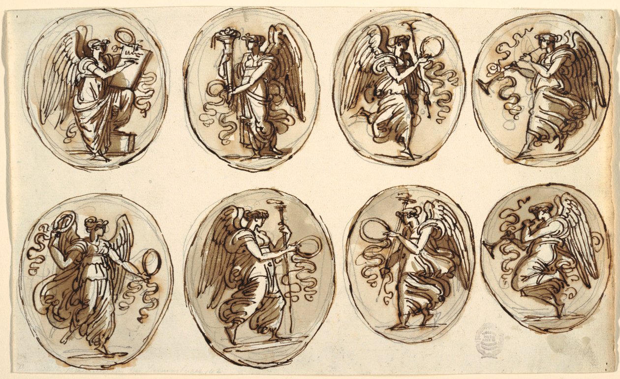 Design del Soffitto, Storia, Abbondanza in Sei Ovali, Sala di Ercole ed Ebe, Palazzo Gessi, Faenza da Felice Giani