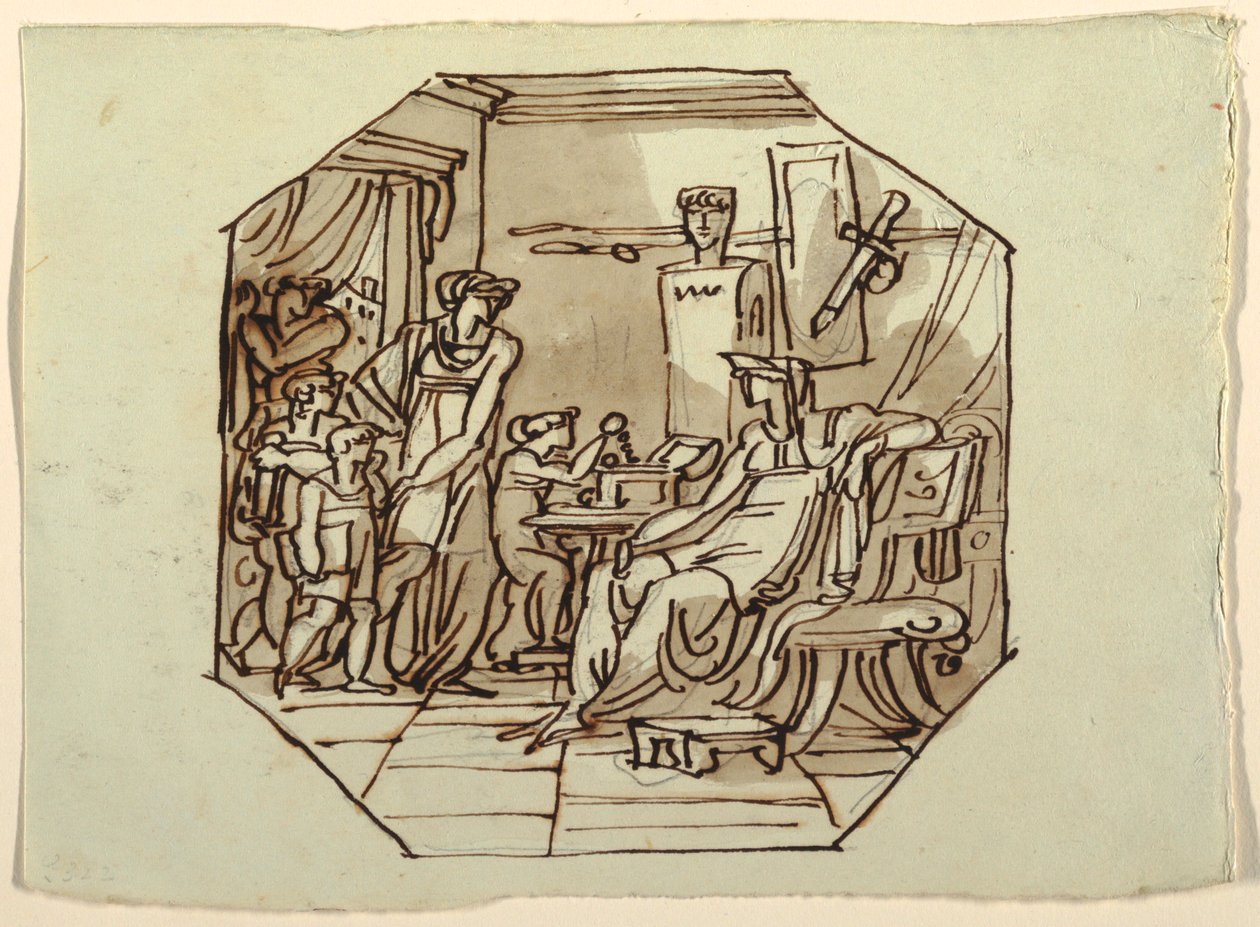 Cornelia, Madre dei Gracchi, Palazzo Cavina, Faenza da Felice Giani