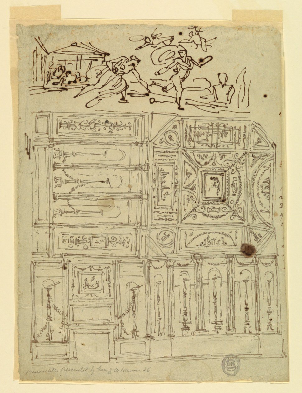 Disegno, Atalanta e Ippomene, 1800 ca. da Felice Giani