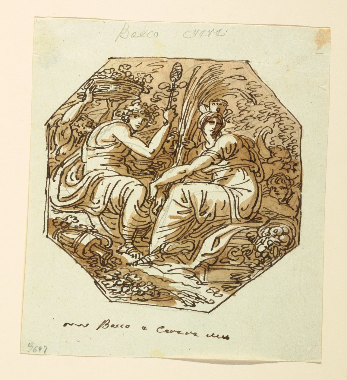 Disegno, Bacco e Cerere, 1800-1825 da Felice Giani