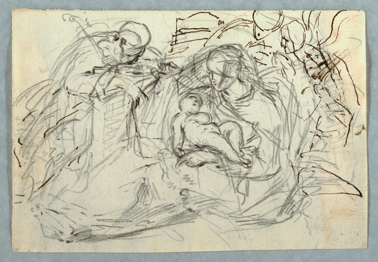 Disegno, Sacra Famiglia, 1800-1825 da Felice Giani