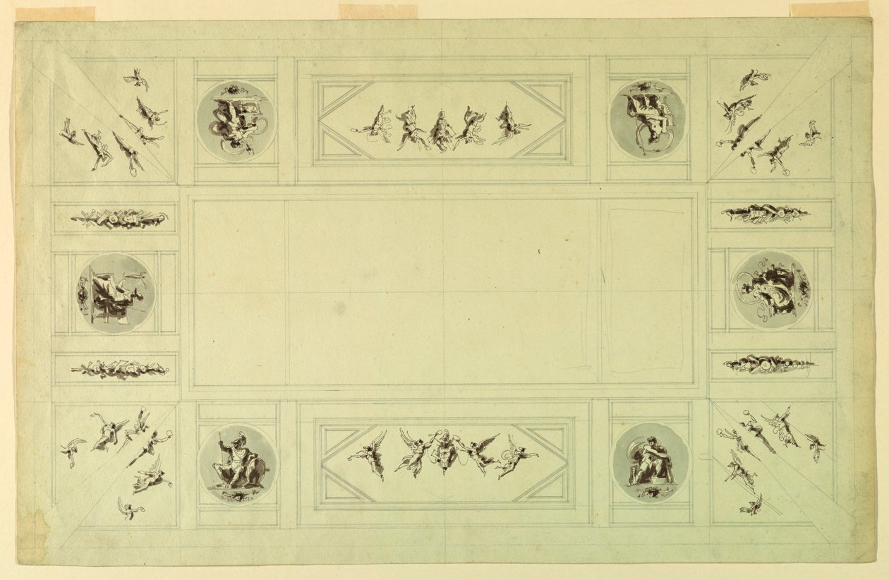 Drawing, Palazzo Quirinale, Rome;, 1812 da Felice Giani