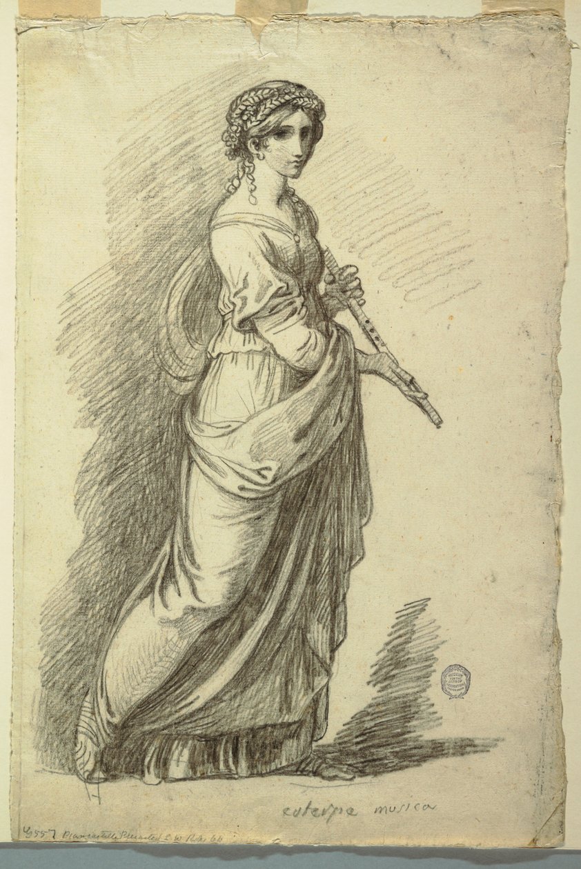 Euterpe, musa della poesia lirica da Felice Giani