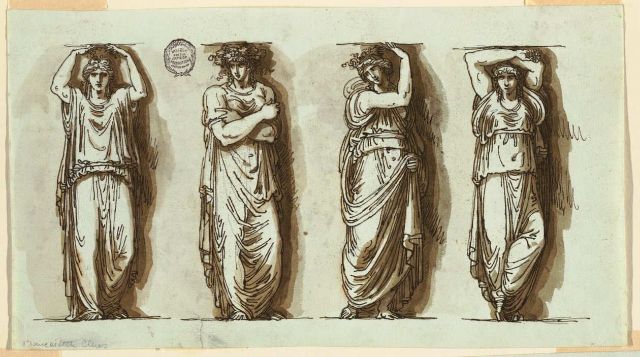 Quattro cariatidi da Felice Giani