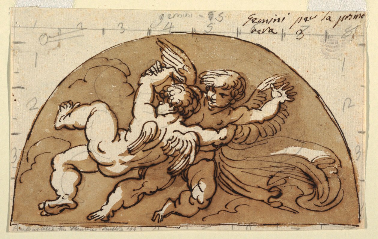 Gemelli, Lunetta per Soffitto, Sala Ottagonale, Palazzo Milzetti, Faenza da Felice Giani