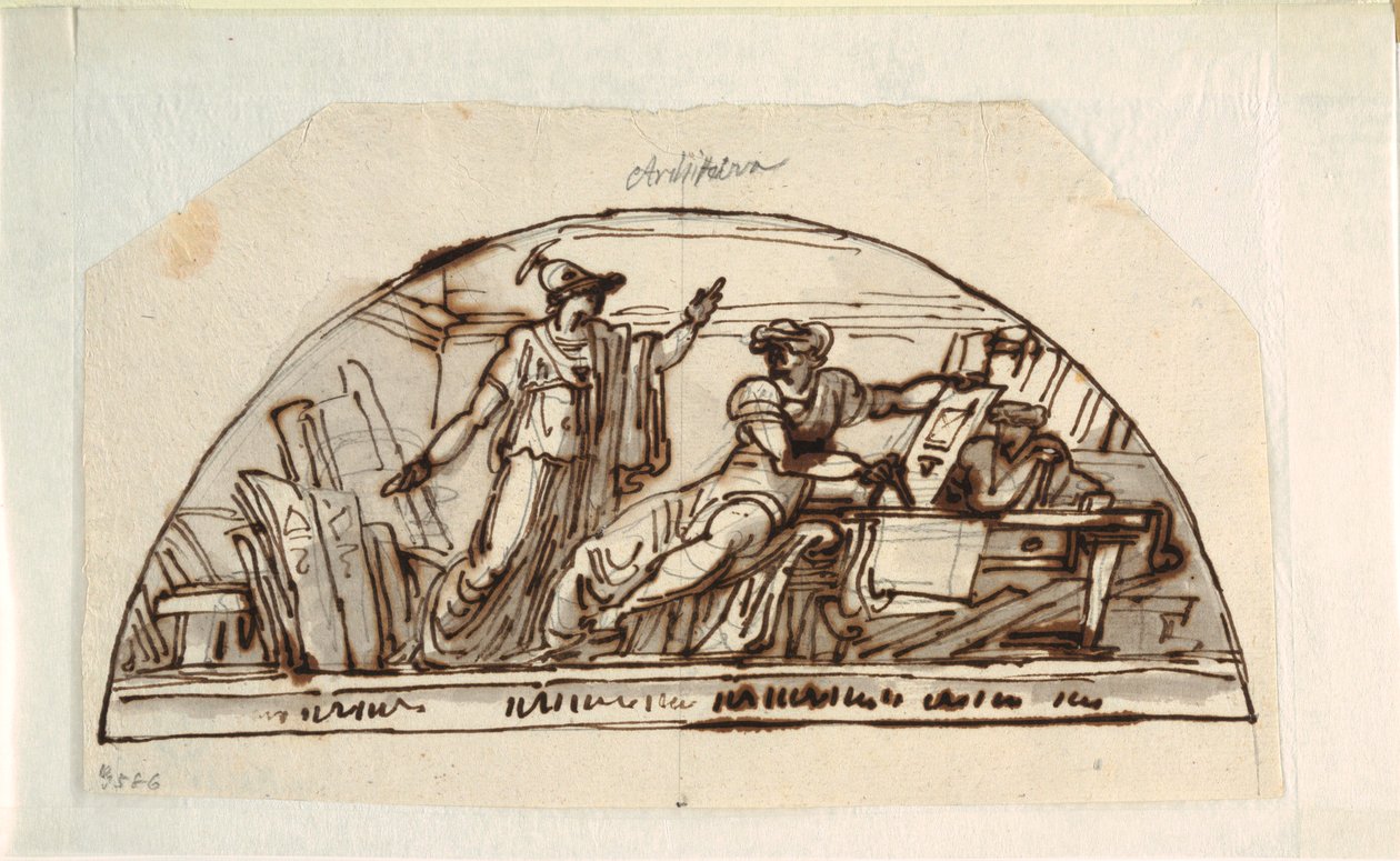 Lunetta con allegoria dell