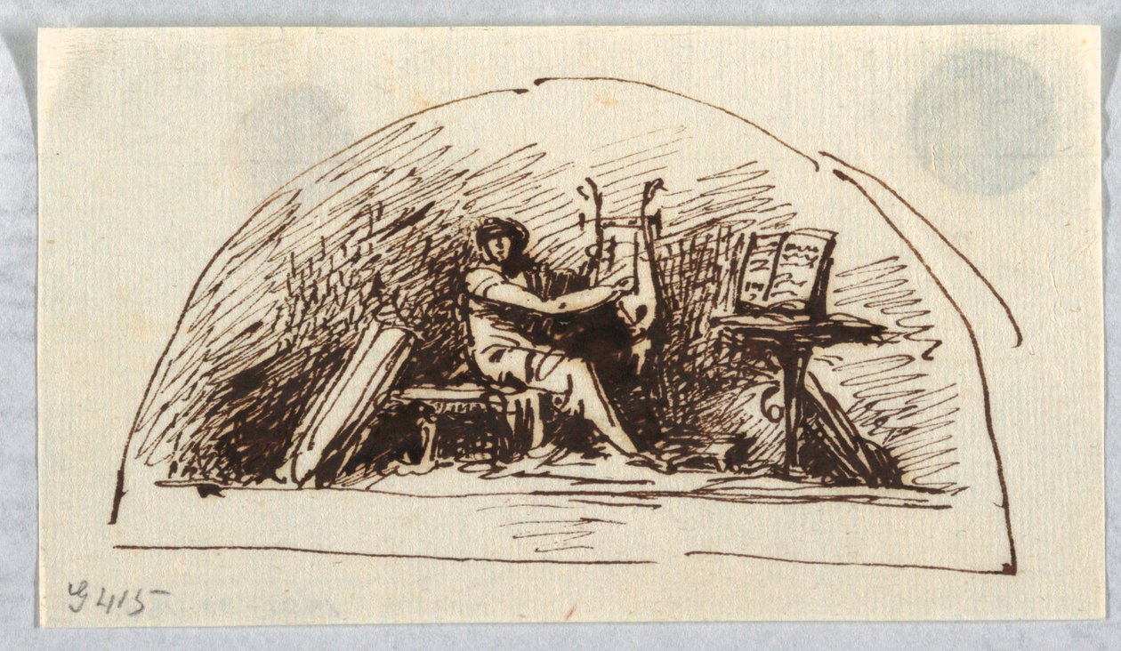 Lunetta con Musica e Poesia da Felice Giani