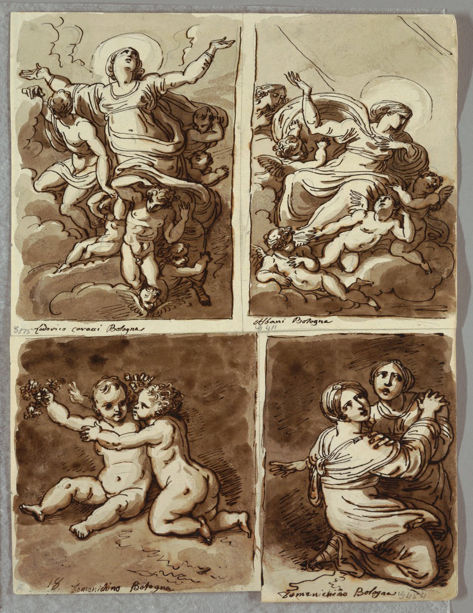 Lunetta con San Pietro e San Paolo con San Matteo e il profeta Isaia, studio dopo Sebastiano del Piombo da Felice Giani