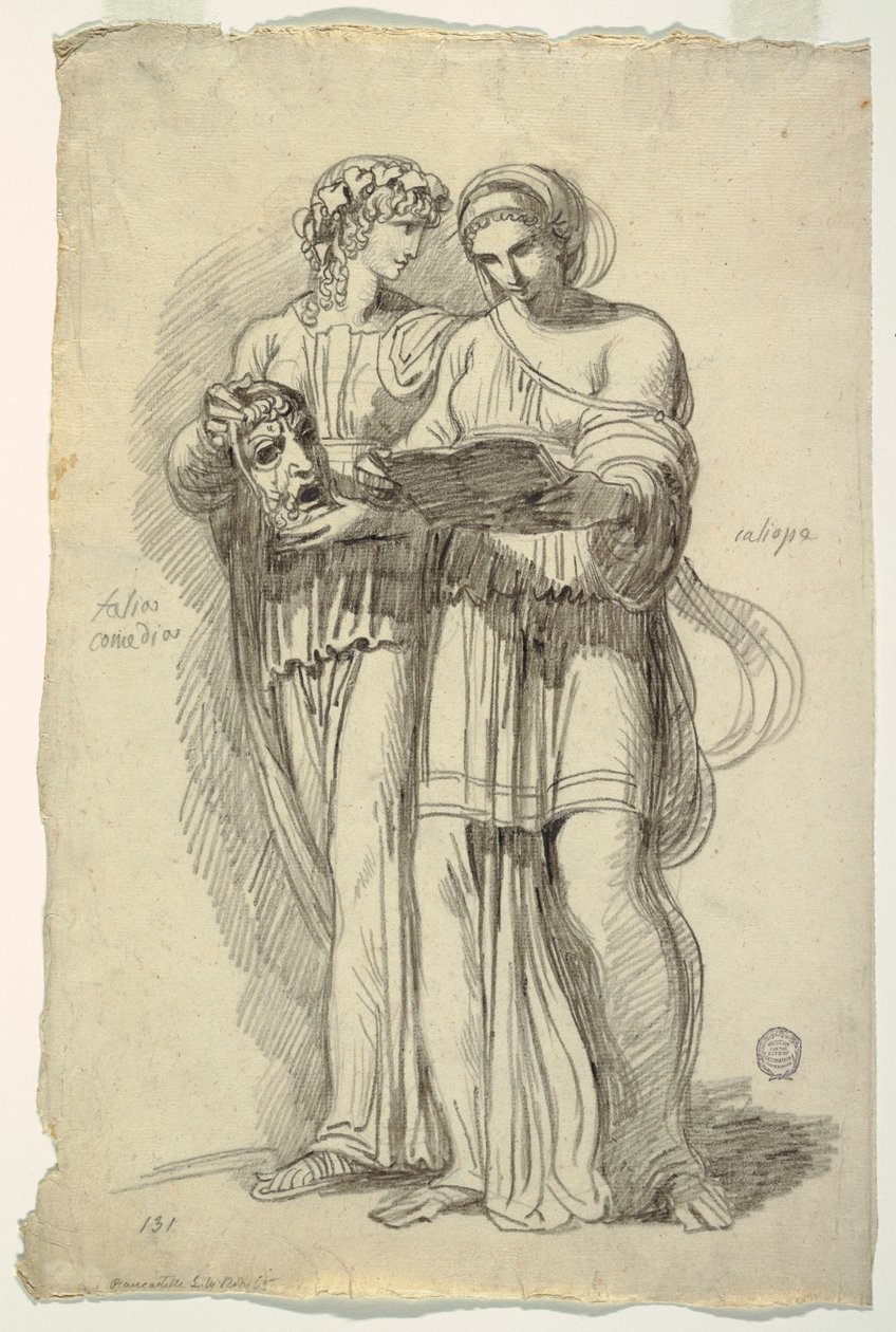 Talia, Musa della Commedia e Calliope, Musa della Poesia Epica da Felice Giani