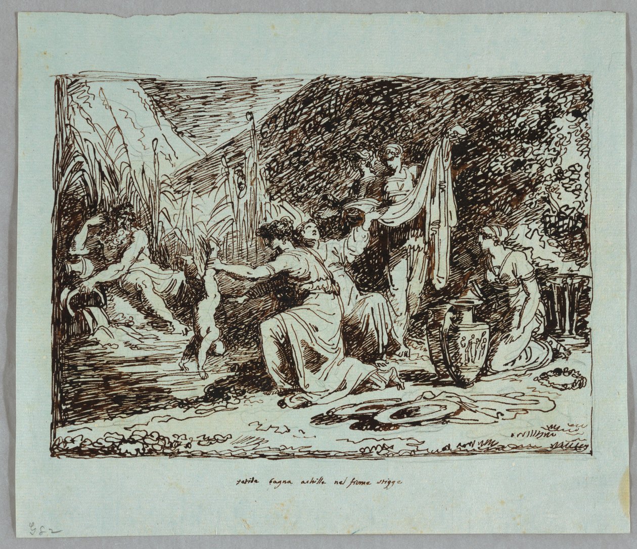 Teti Immerge Achille nel Fiume Stige da Felice Giani