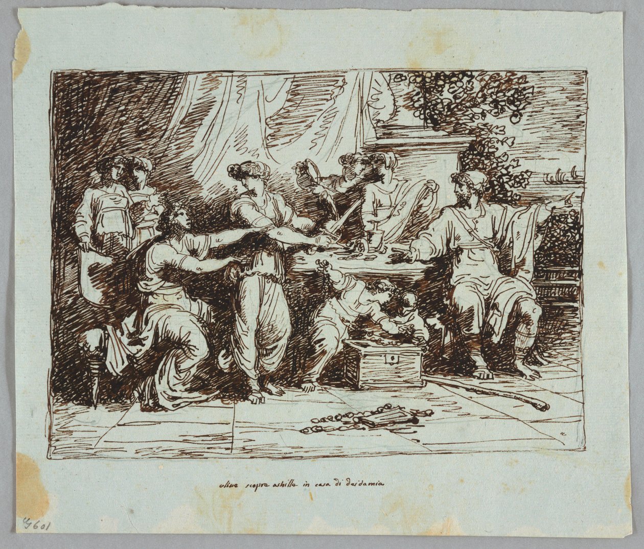 Ulisse scopre Achille a Sciro da Felice Giani