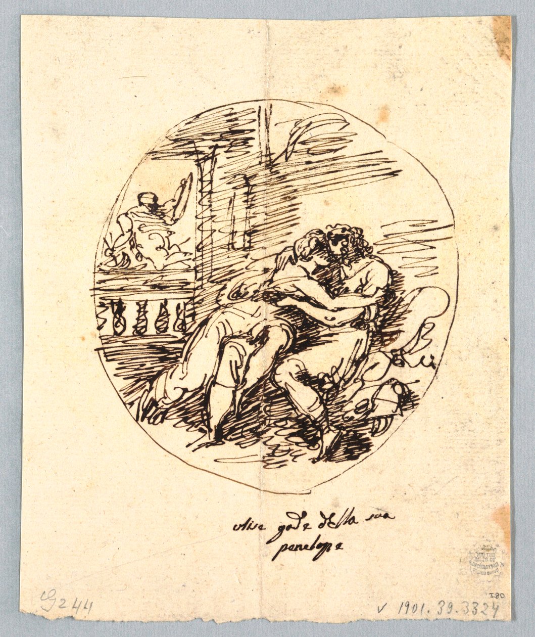 Ulisse e Penelope che si abbracciano da Felice Giani