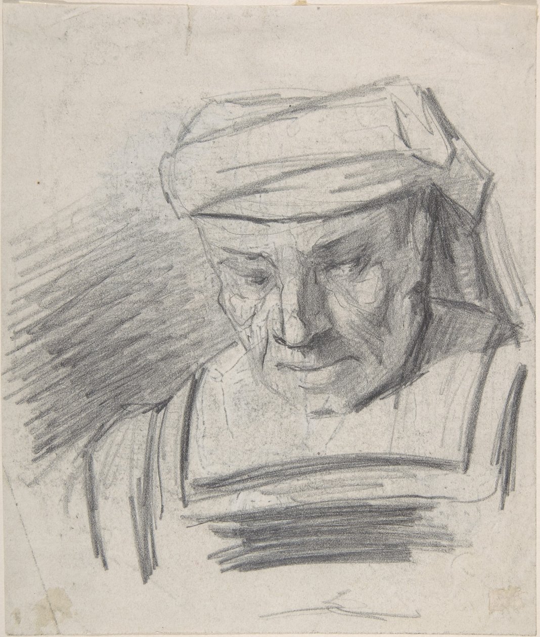 Testa di una figura con turbante da Félicien Rops