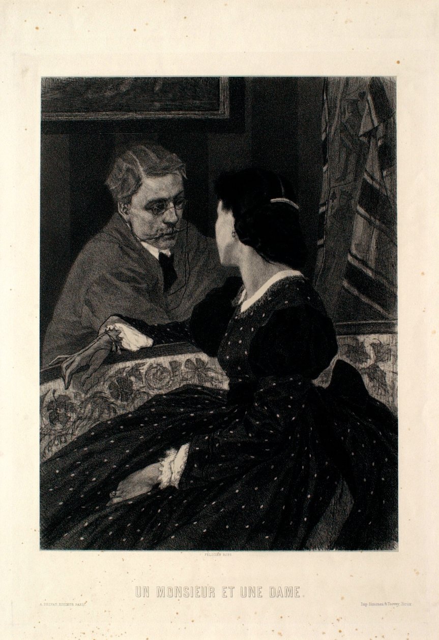 Un signore e una dama da Félicien Rops