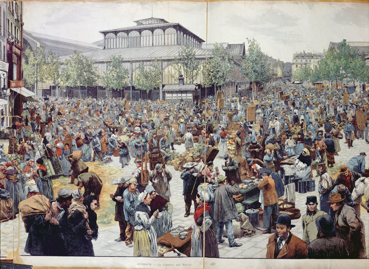 Il mercato di Les Halles, 1888 da Felicien baron de Myrbach Rheinfeld