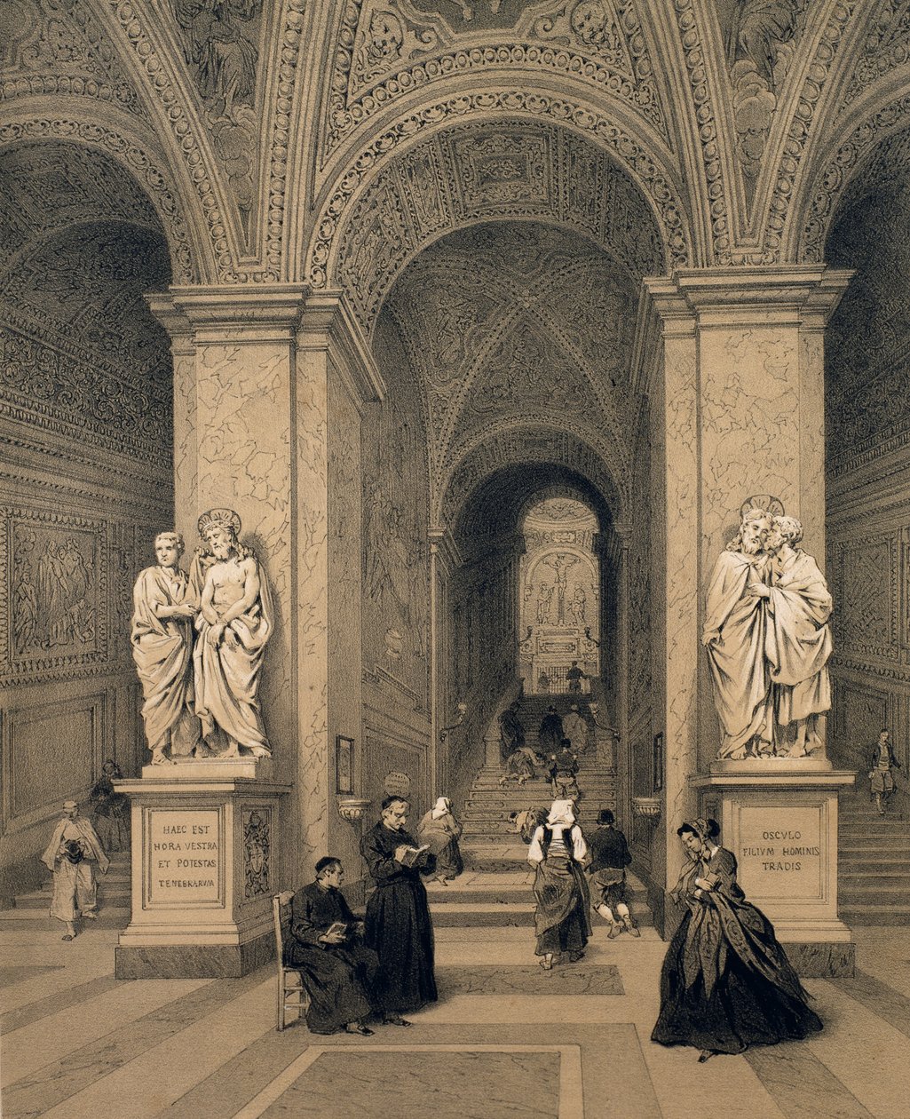 La scala sacra del Santuario dei Santi a Roma da Felix Benoist