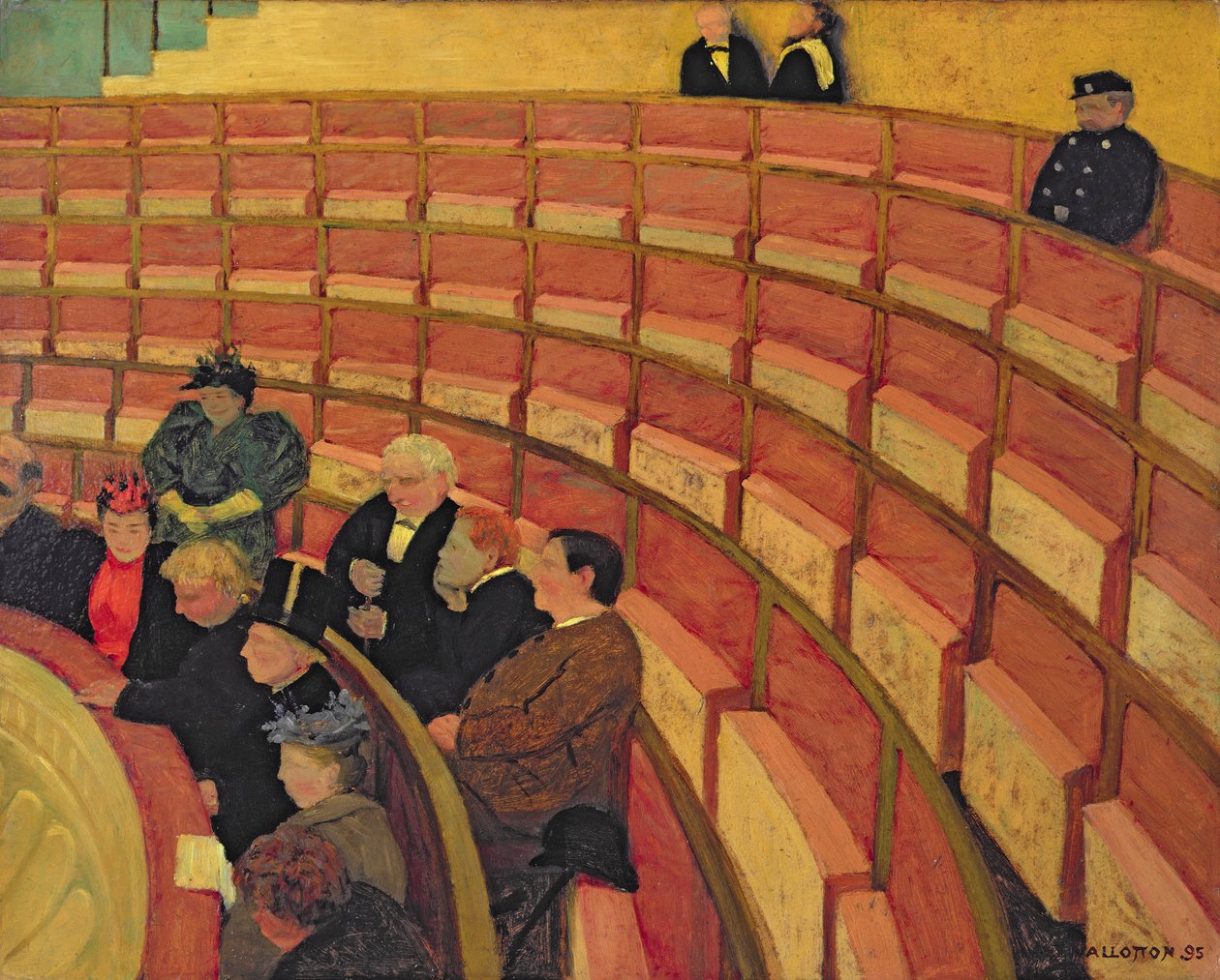Il cerchio superiore al Théâtre du Châtelet, 1895 da Felix Edouard Vallotton