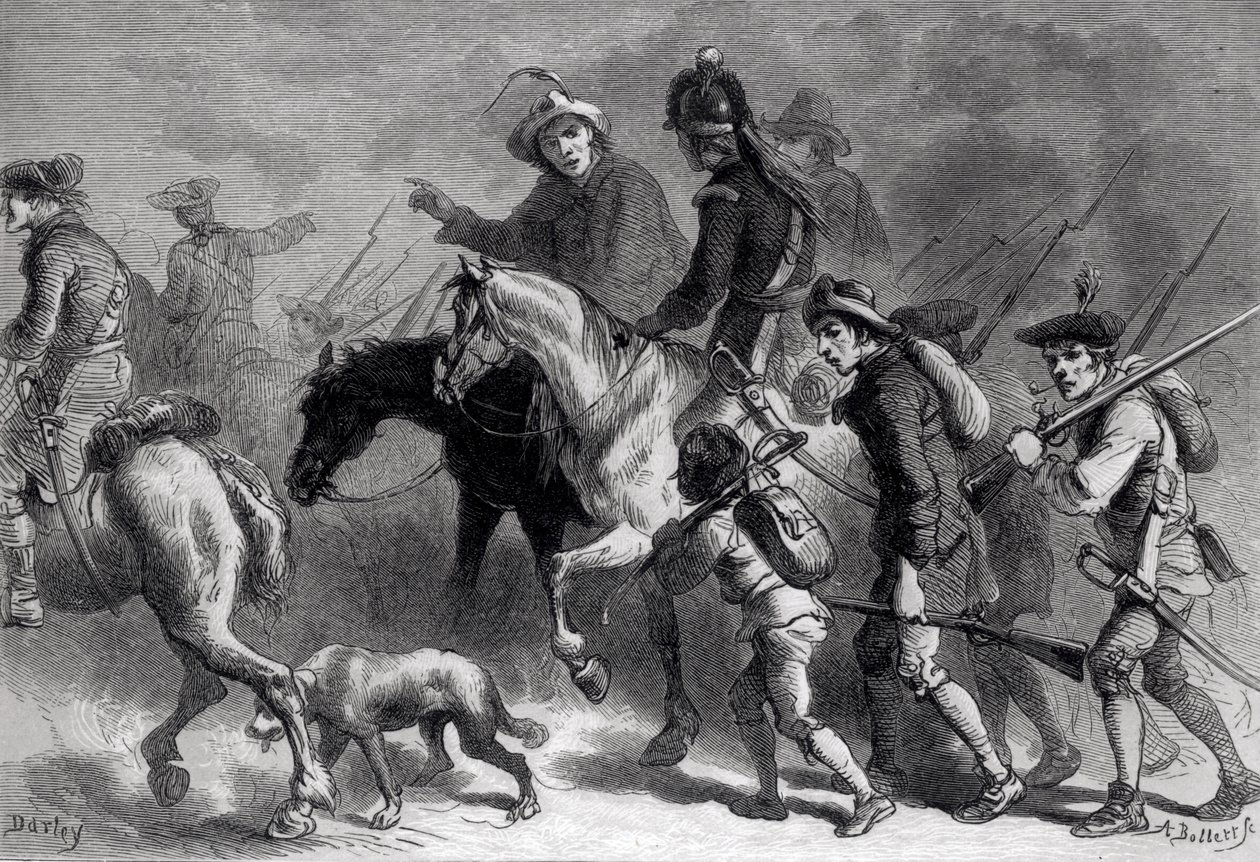 Rivolta della Yeomanry del New England, inciso da A. Bollett da Felix Octavius Carr Darley