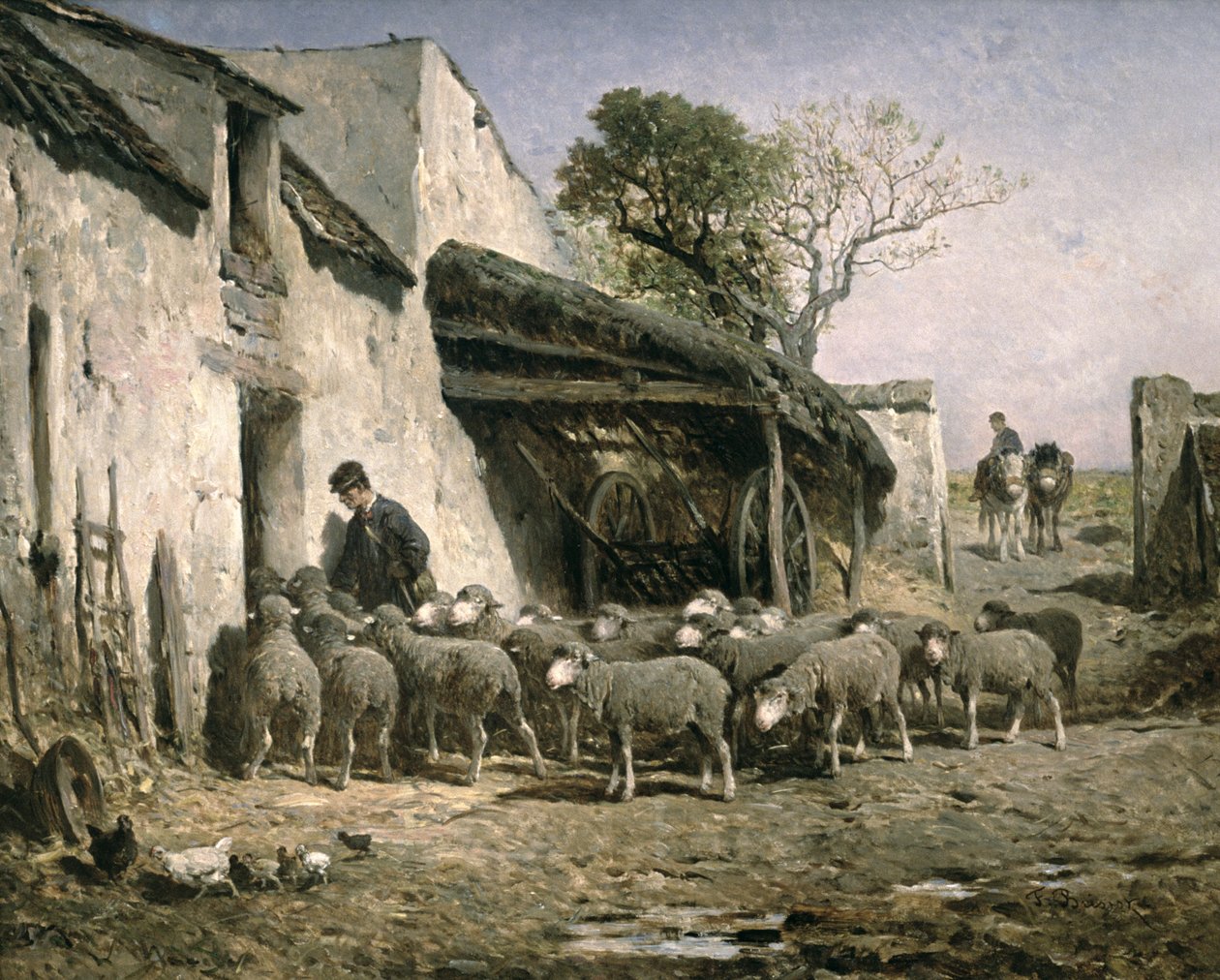 Il ritorno del gregge al recinto da Felix Saturnin Brissot de Warville