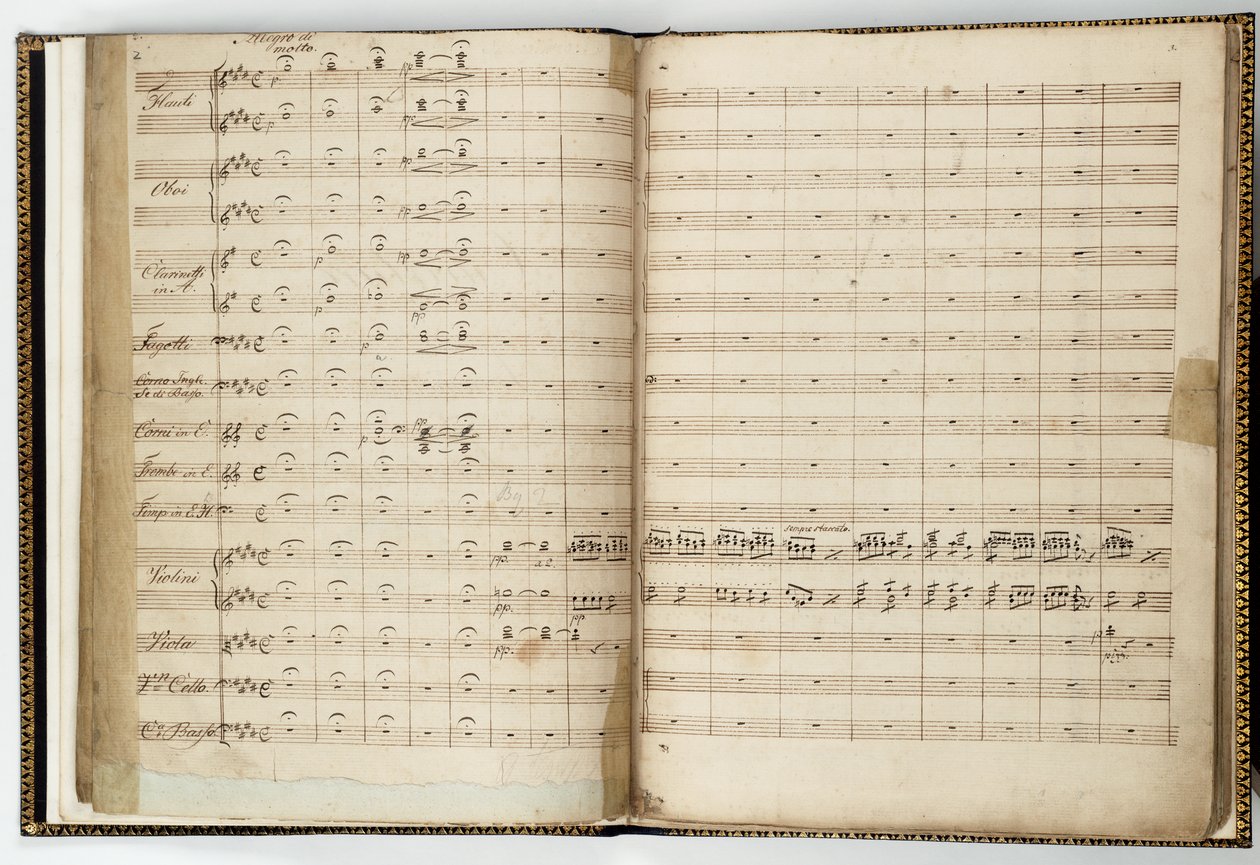 Partitura manoscritta di "Sogno di una notte di mezza estate", di Felix Mendelssohn da Felix Bartholdy Mendelssohn
