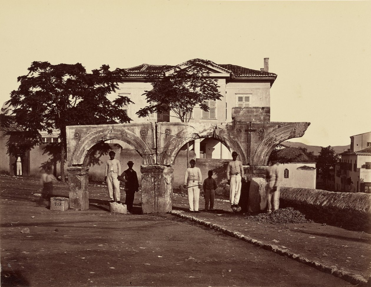 Il Portico di Adrien, Atene da Félix Bonfils