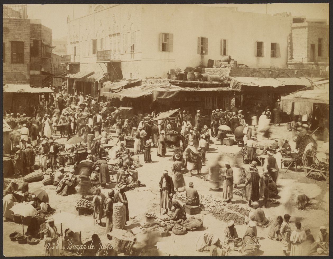Bazar di Giaffa da Félix Bonfils
