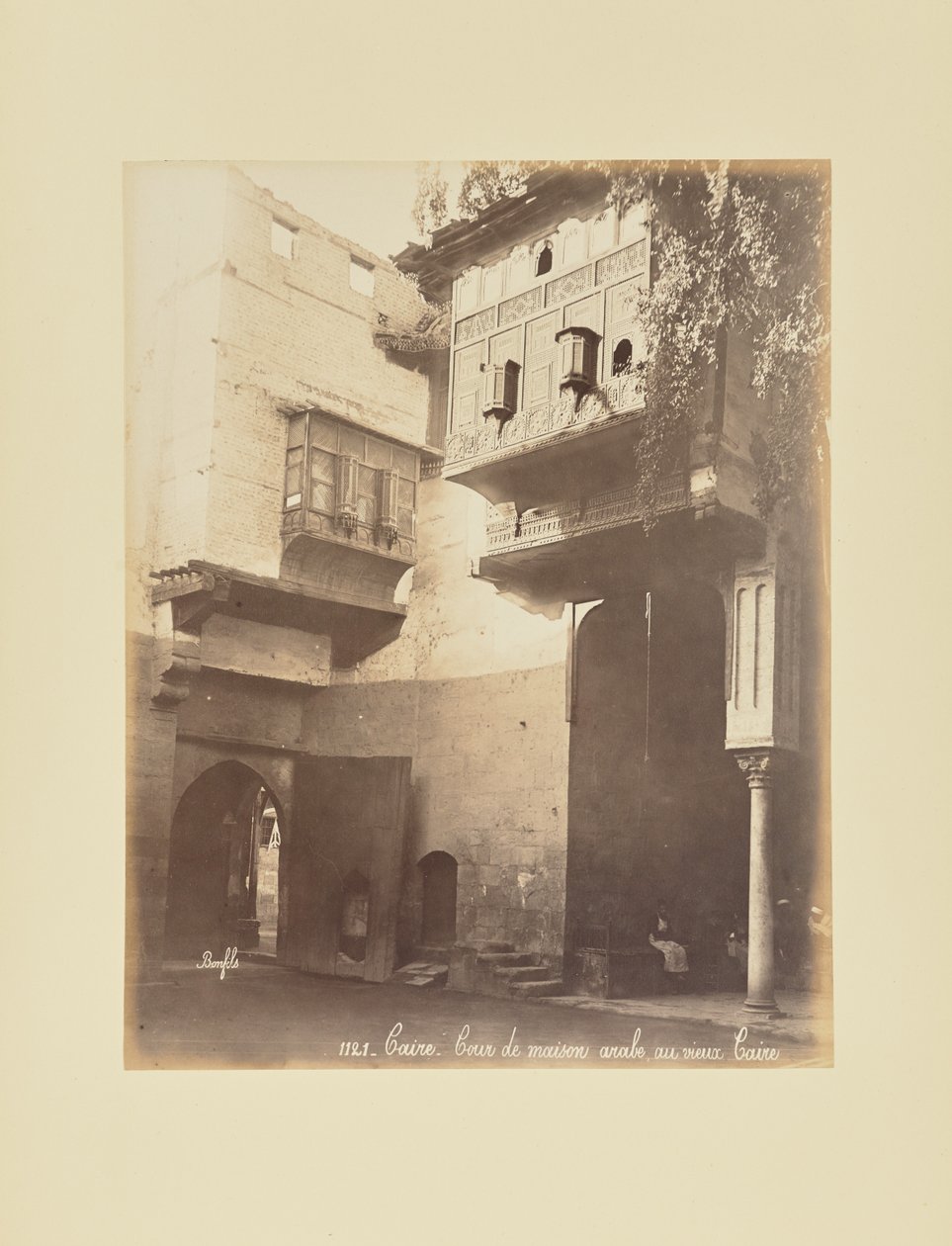 Il Cairo - Cortile di una casa araba nella vecchia Cairo da Félix Bonfils