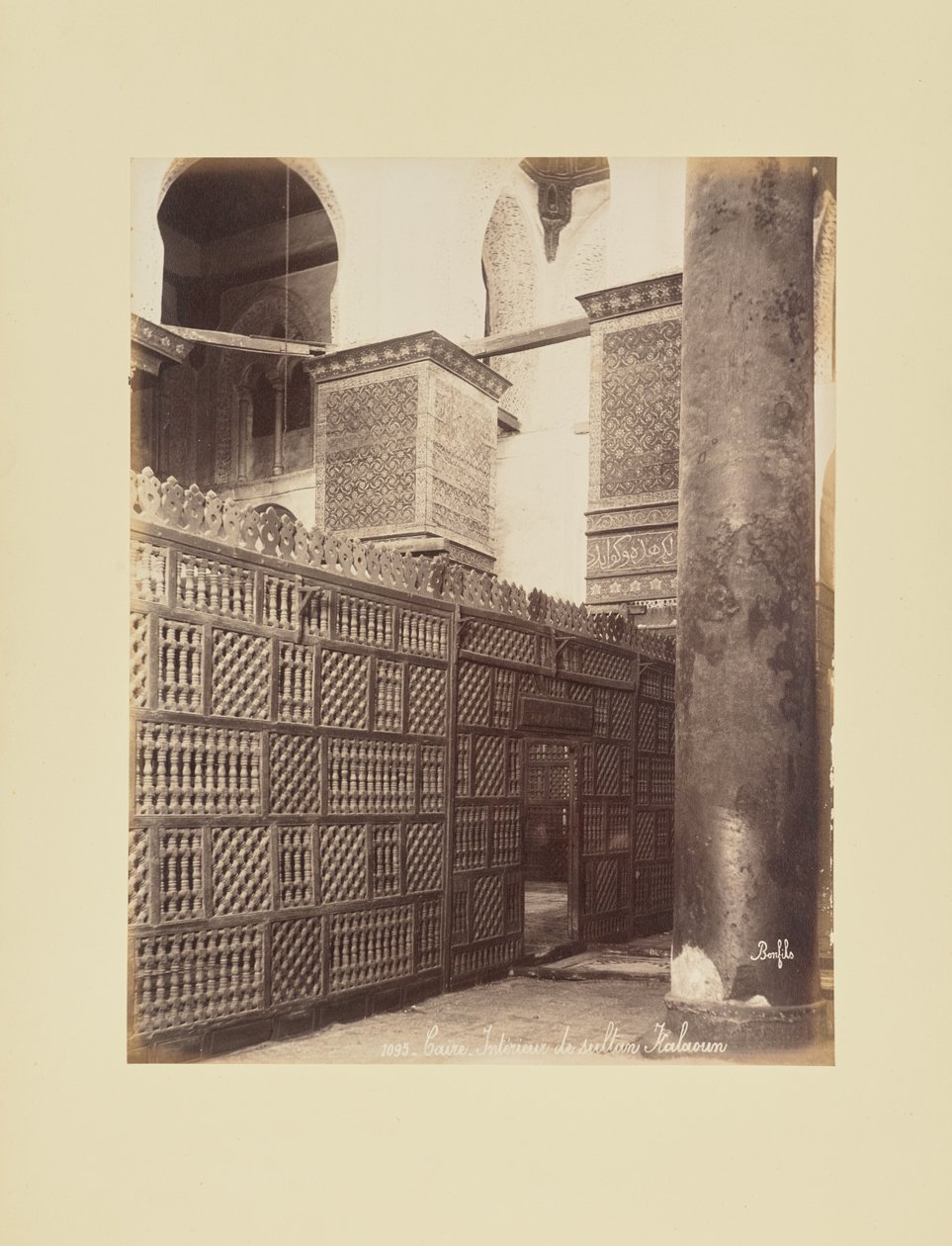 Il Cairo - Interno della moschea del sultano Qalawun da Félix Bonfils