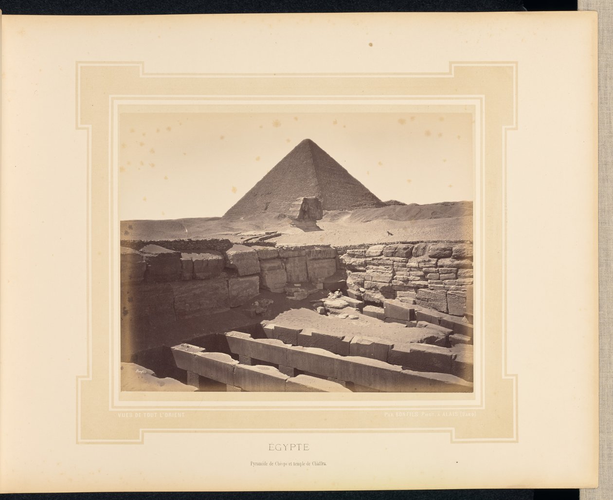 Egitto: piramide di Cheope e tempio di Chaffra da Félix Bonfils