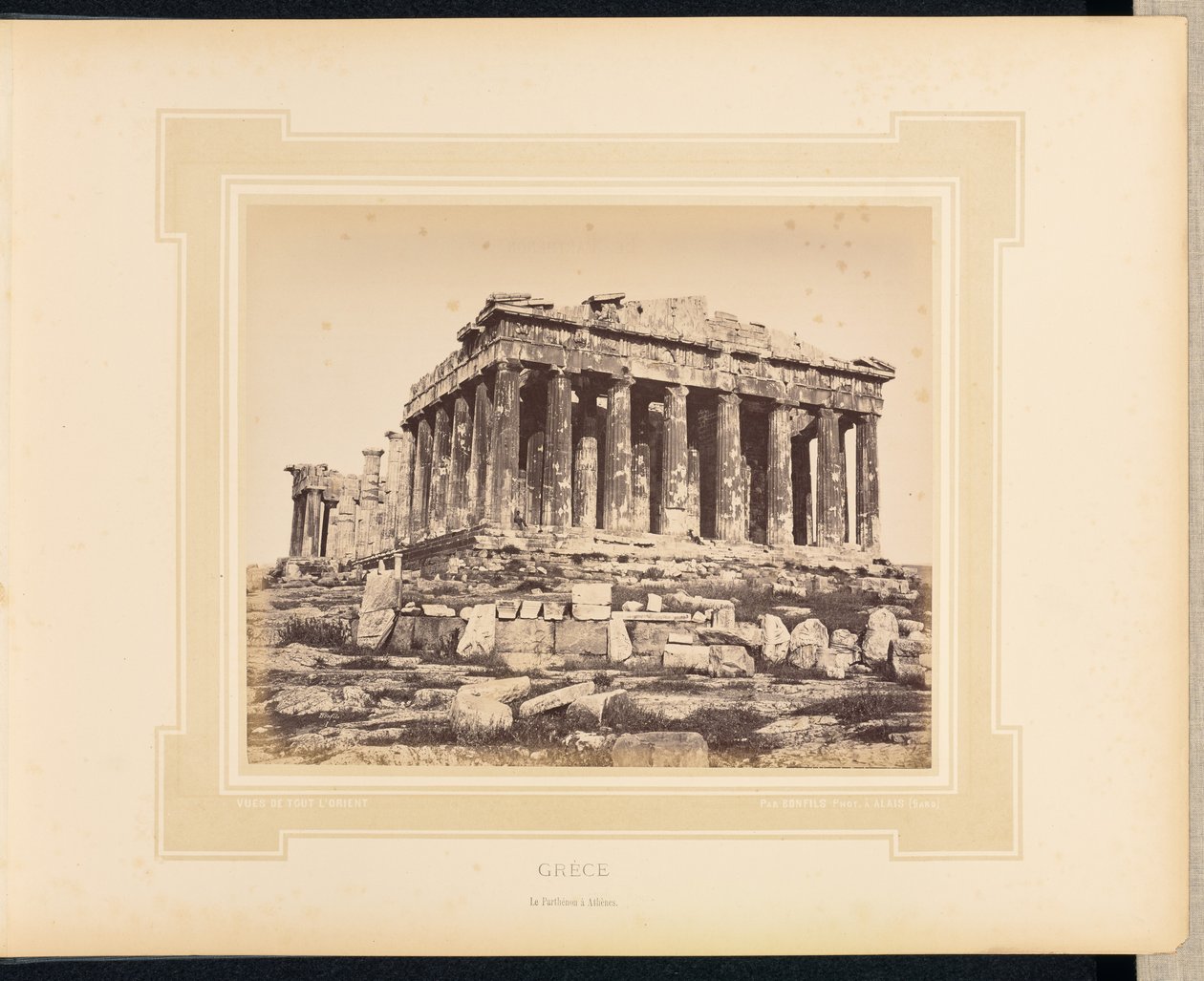 Grecia: Il Partenone ad Atene da Félix Bonfils