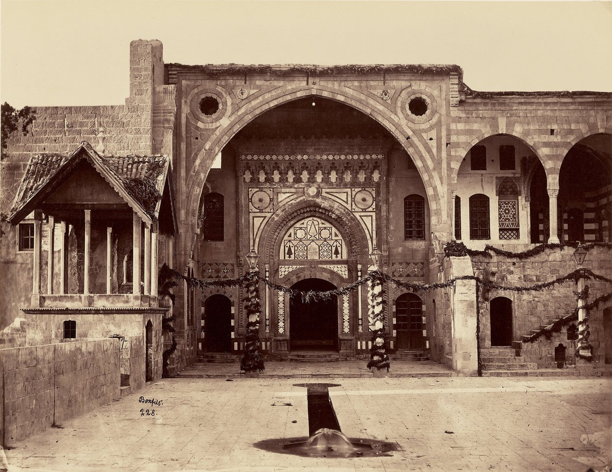 Interno di una casa (Damasco) da Félix Bonfils