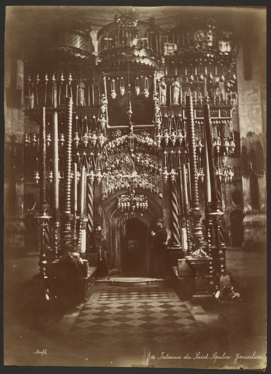 Interno del Santo Sepolcro, Gerusalemme da Félix Bonfils