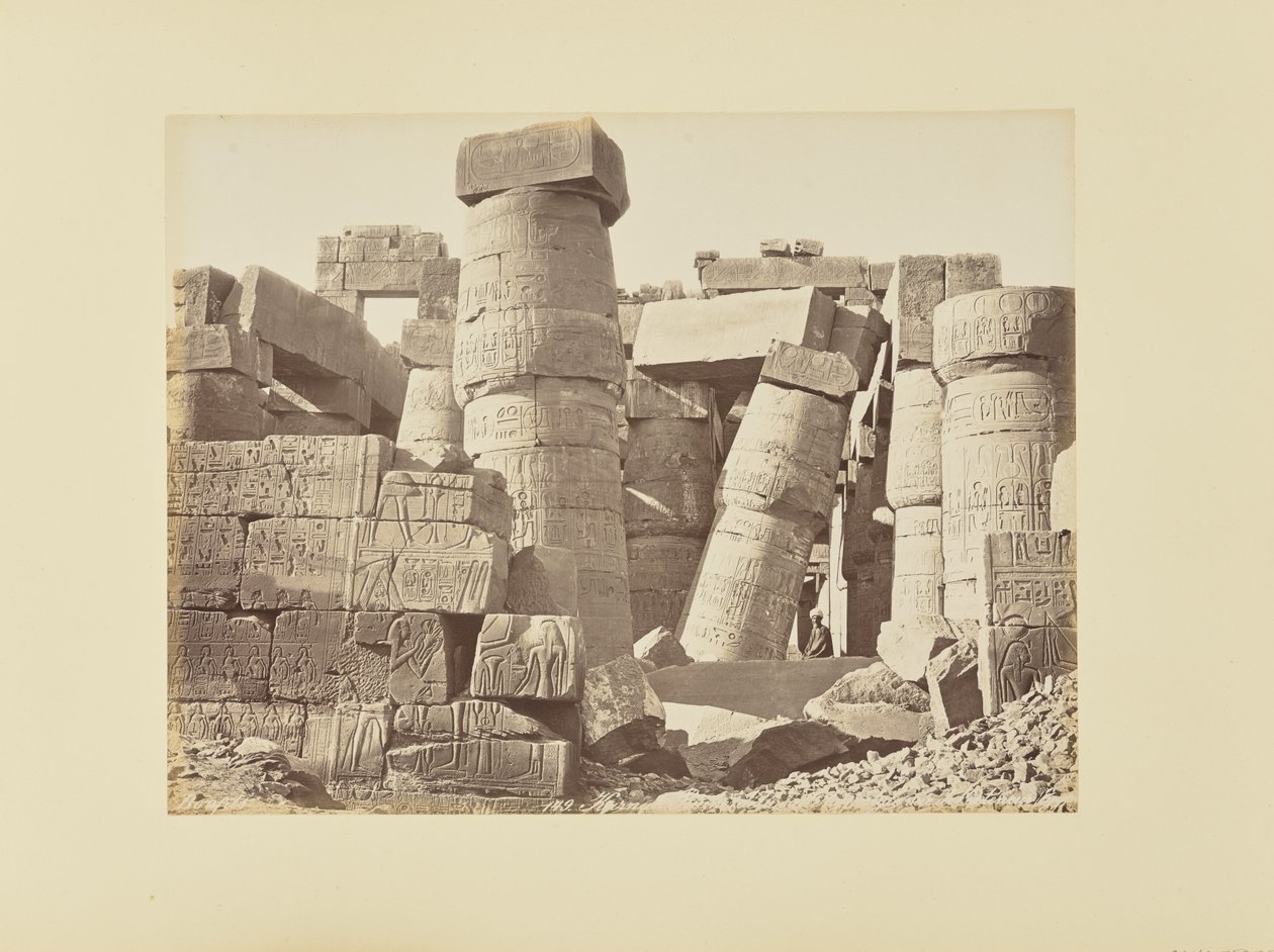 Karnak. Rovine della sala ipostila, vista dell